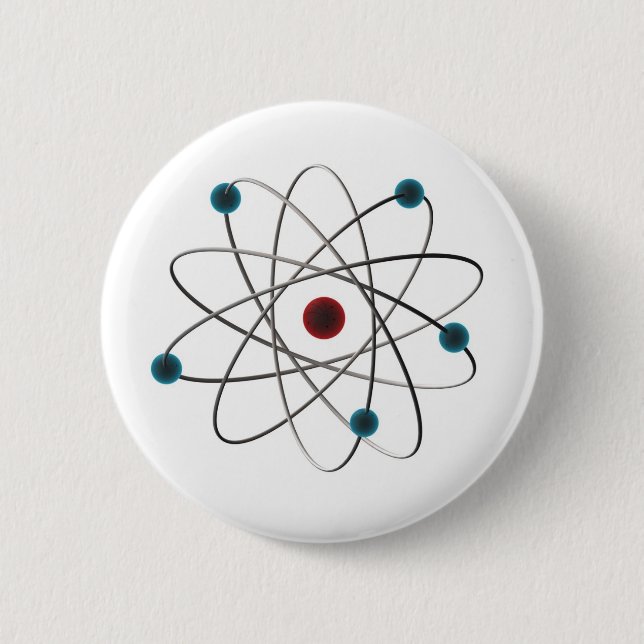Atom 6 Cm Round Badge (Front)