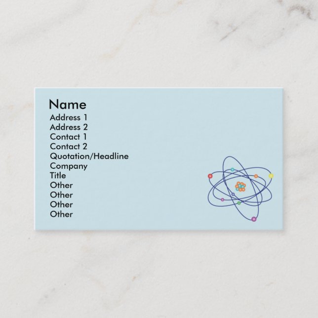 Atom - Business Card (Front)