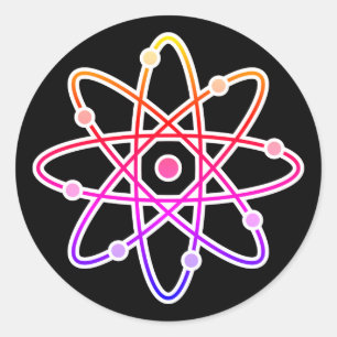 Atom Classic Round Sticker