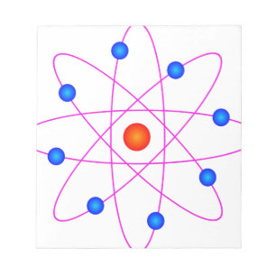 atom model vector clipart notepad
