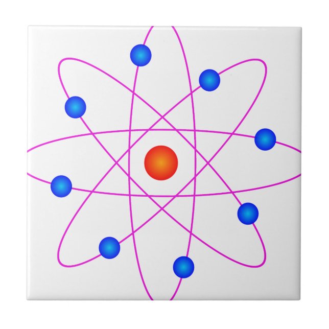 atom model vector clipart tile (Front)