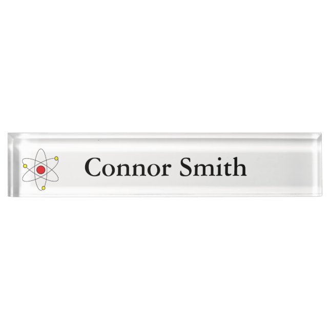 "Atom" Personalised Nameplate (Front)
