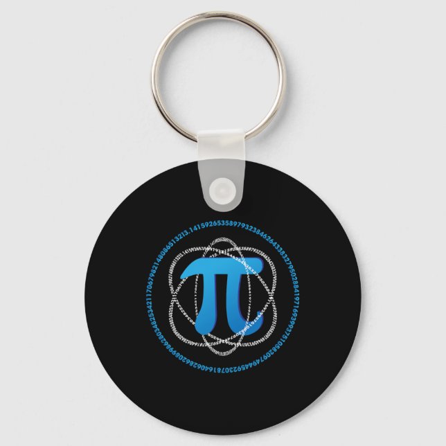 Atom Pi Day Math Science Lover Gift  Key Ring (Front)