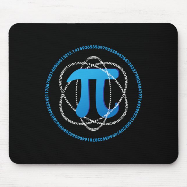 Atom Pi Day Math Science Lover Gift  Mouse Mat (Front)