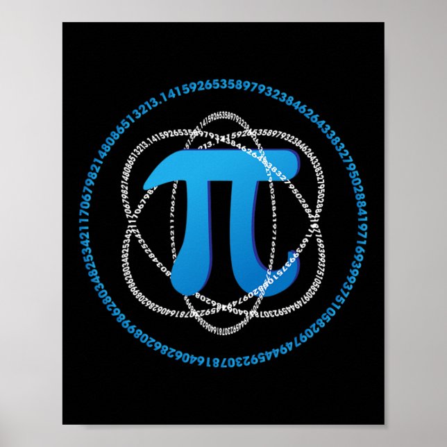 Atom Pi Day Math Science Lover Gift  Poster (Front)