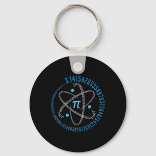 Atom Pi Math Science Stem Gift 3.14 Pi Day Key Ring