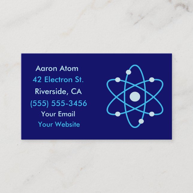 Atom Science Business Cards (Front)