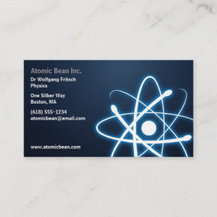 Atom - Scientist Blue Business Card
