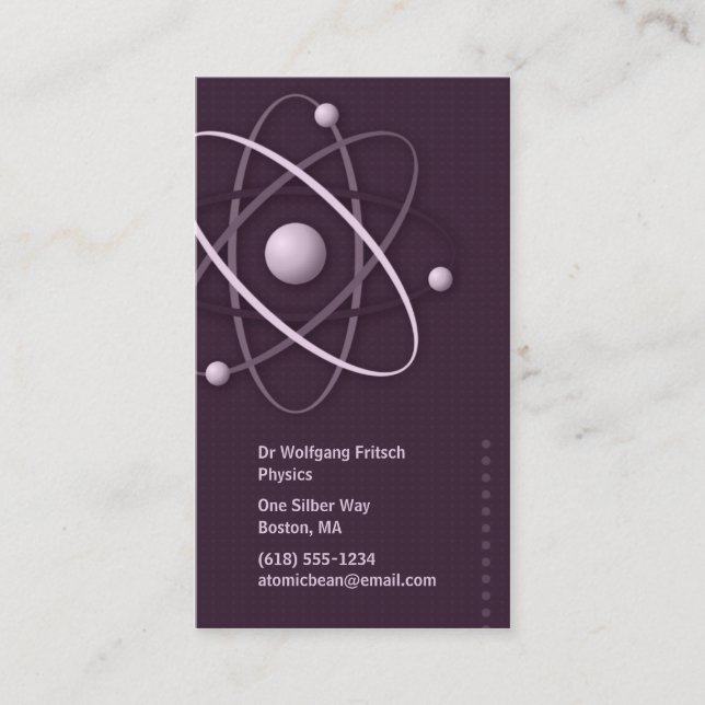 Atom - Scientist Business Card (Front)