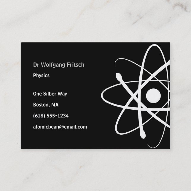 Atom | Scientist Business Card (Front)