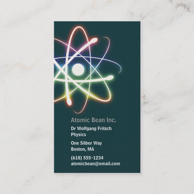 Atom - Scientist Business Card (Front)