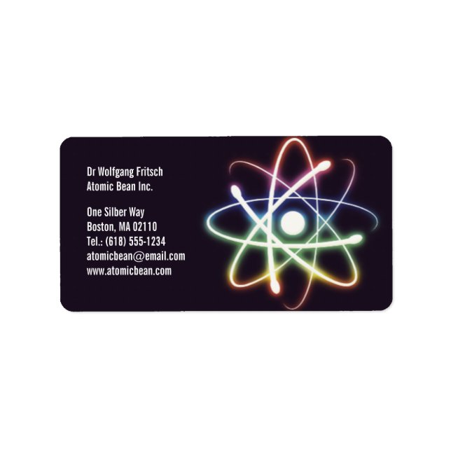 Atom - Scientist Label (Front)