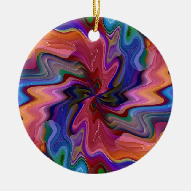 Atom Smashing Ceramic Tree Decoration (Front)