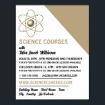 Atom Symbol, Science Course Advertising Poster<br><div class="desc">Atom Symbol,  Science Course Advertising Poster By The Business Card Store.</div>