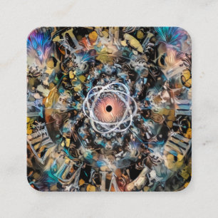 Atom time square business card