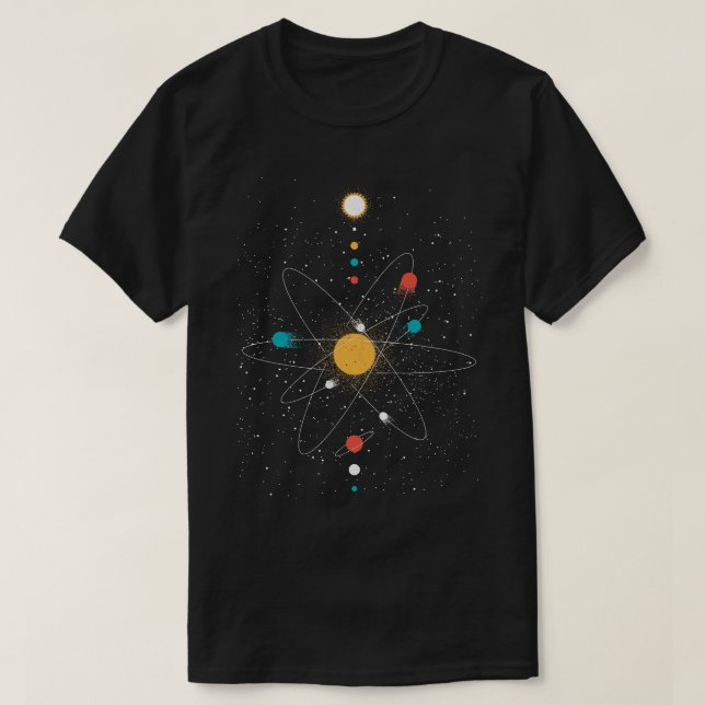 Atom Universe Minimalist by Tobe Fonseca T-Shirt (Design Front)