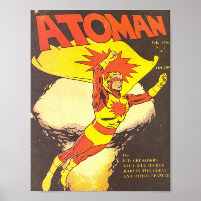 Atoman vintage comics poster (Front)