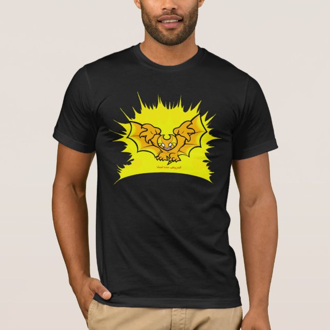 atombat atomised black outline T-Shirt (Front)