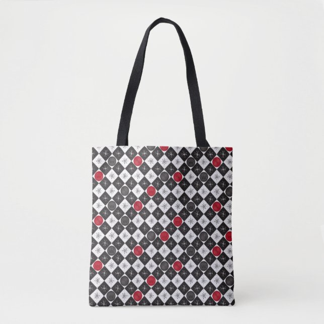 Atomic Age Checkers Tote Bag (Front)