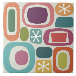 Atomic Age Fieldstones Colourful Tile