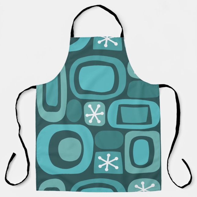 Atomic Age Fieldstones Teal Apron (Front)