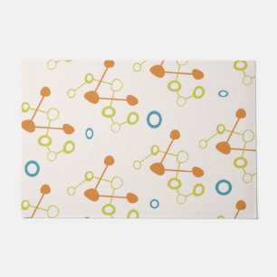 Atomic Age Pattern Colourful Doormat