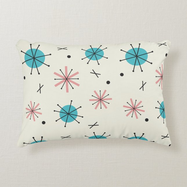 Atomic Age Planets Starbursts Decorative Cushion (Front)