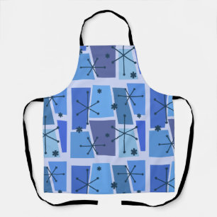 Atomic Age Pop Art Blue Apron