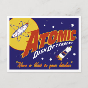 Atomic Age Postcard: Atomic Dish Detergent Postcard