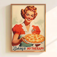 Atomic Age Print Funny Kitchen Wall Art Retro Prin