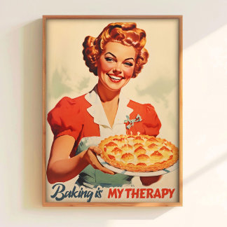 Atomic Age Print Funny Kitchen Wall Art Retro Prin