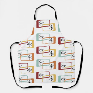 Atomic Age Rectangles Multicolored Apron