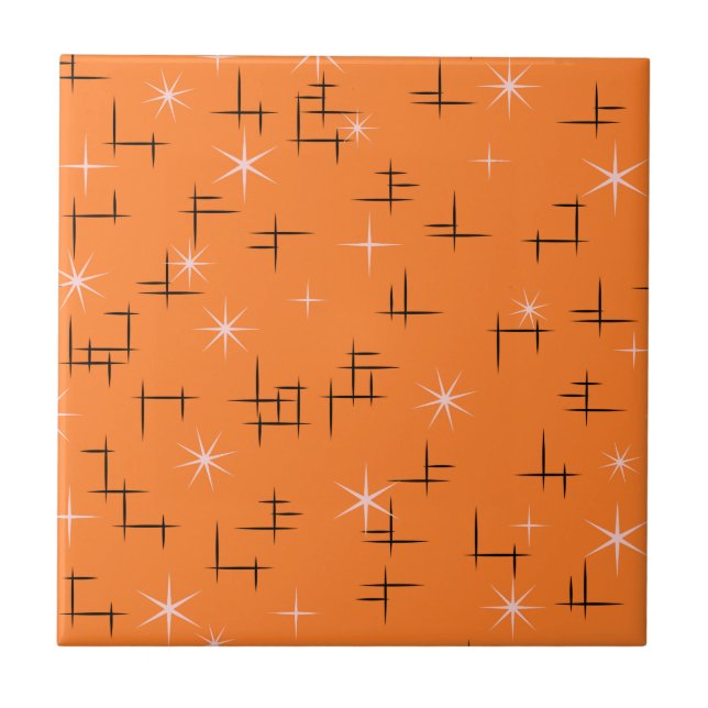 Atomic Age Retro Pattern Tile (Front)