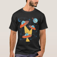 Atomic Age Space Cadets Cats in Retro Flying Sauce