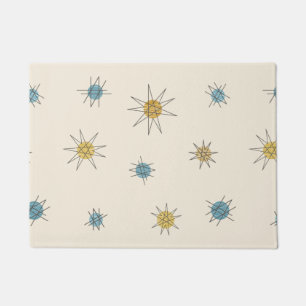 Atomic Age Sputnik Starburst Planets Doormat