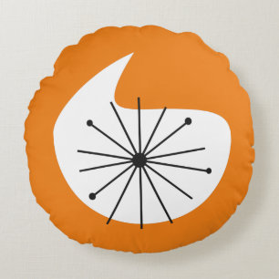 Atomic Age Starburst CUSTOM COLOR Round Pillow