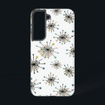 Atomic Age Starburst Mid Century Retro Samsung Galaxy Case<br><div class="desc">This fabulous mid-century modern styled Samsung phone case features shooting starbursts in the colours of turquoise blue,  orange,  tan,  green,  blue,  black,  yellow,  and brown. You are going to stand out from the crowd with this one!</div>