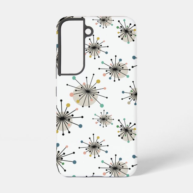 Atomic Age Starburst Mid Century Retro Samsung Galaxy S22 Case (Back)