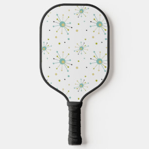 Atomic Age Starburst Polka Dots Midcentury Modern Pickleball Paddle