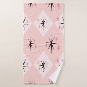 Atomic age starburst seamless pattern inspired by bath towel