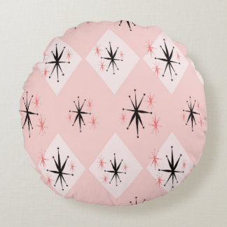Atomic age starburst seamless pattern inspired by  round cushion
