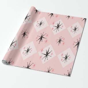 Atomic age starburst seamless pattern inspired by  wrapping paper