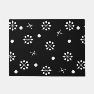 Atomic Age Starbursts Black White 2 Doormat