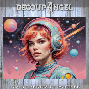 Atomic Age Woman in Space #2 Tissue Paper