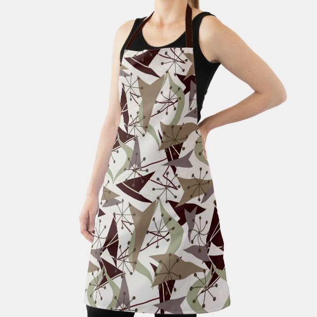 Atomic Arrows and Starbursts Fifties Style Apron (Insitu)