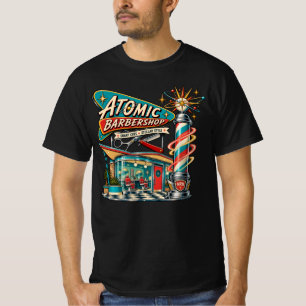 Atomic Barbershop Retro 1950s Barber Men's T-Shirt