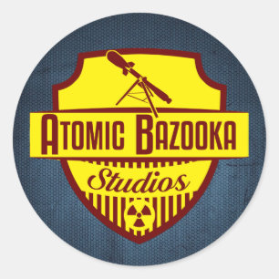 Atomic Bazooka Logo Classic Round Sticker