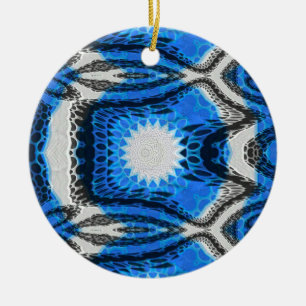 Atomic Blue Ceramic Tree Decoration