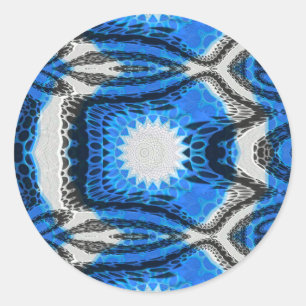 Atomic Blue Classic Round Sticker