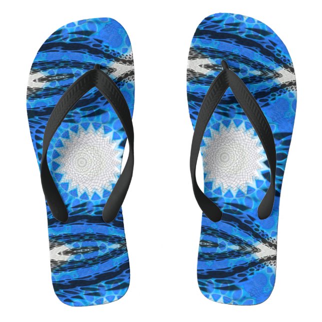 Atomic Blue Flip Flops (Footbed)